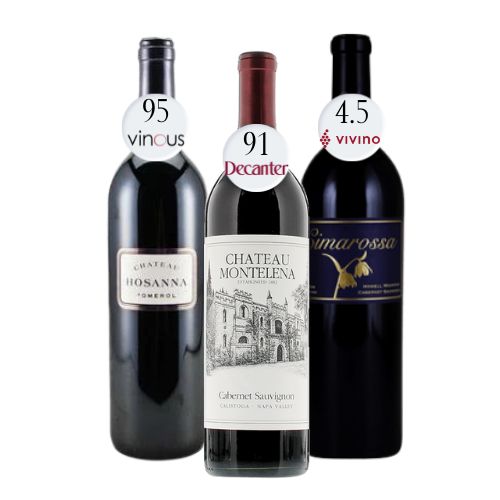 Trio American Cabernet Sauvignon Chateau Montelena, Chateau Hosanna, Cimarossa Rian